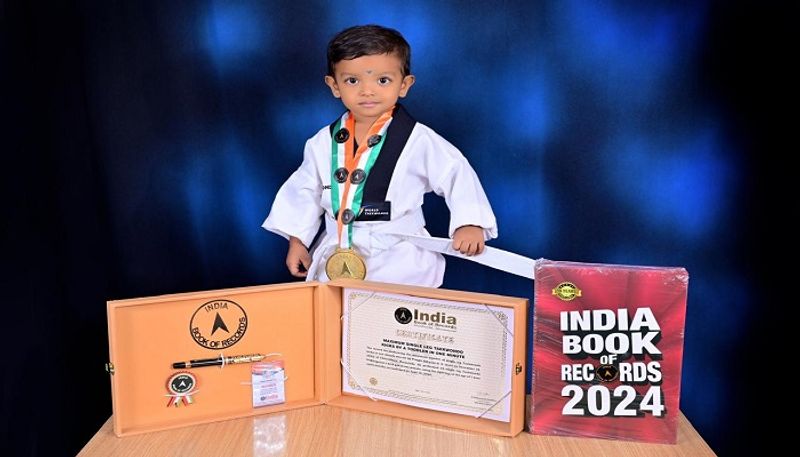 chitradurga origin one and a half year old boy who got the India Book of Records grg 