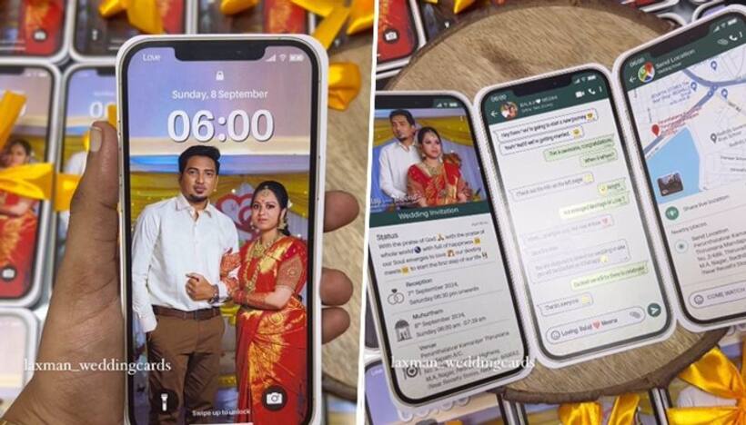 Viral video: iPhone themed wedding invite trends on social media; netizens react (WATCH)