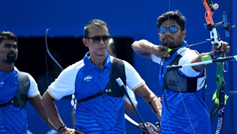 Dhiraj Bommadevara, Tarundeep Rai, Pravin Ramesh Jadhav are the 3 member Indian men's team is exit from Paris Olympics 2024 after a 2-6 loss against Turkey in Archery Event rsk