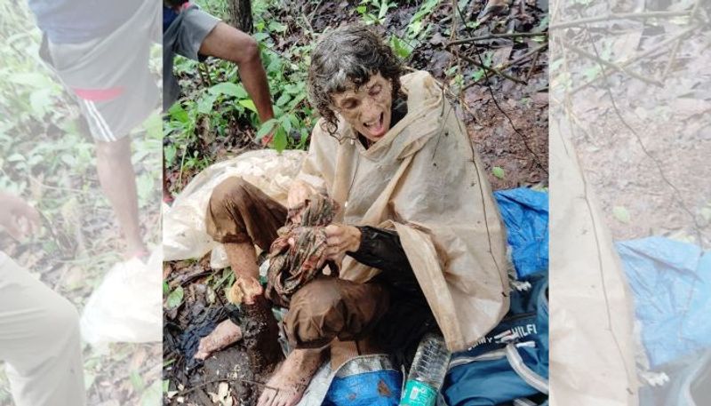 US woman who was found tied to a tree with an iron chain sindhudurg forest Maharashtra mrq