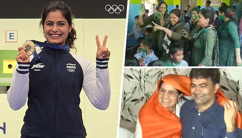 Manu Bhaker's parents, village in Jhajjar erupt in celebration after historic feat at Paris Olympics (WATCH) snt