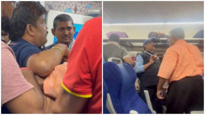 Viral Video: Elderly passenger slaps waiter for serving non vegetarian meal on Vande Bharat Express [watch]