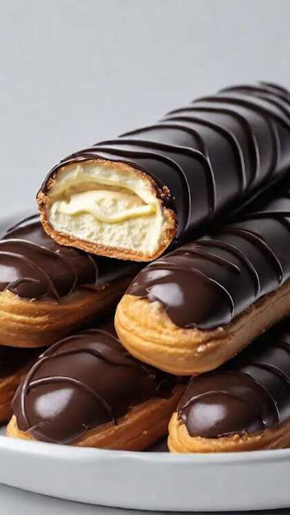 चॉकलेट एक्लेयर्स (Chocolate Eclairs)