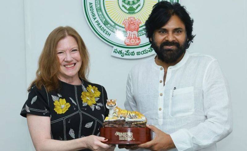 American Consul General Jennifer Larson Meets Andhra Pradesh Deputy CM Pawan Kalyan AKP