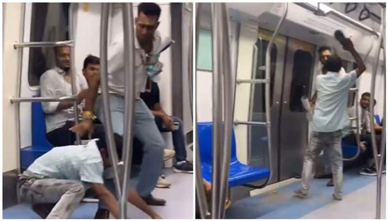  Delhi Metro Drama: Man uses slipper to assault passenger in Delhi metro train, video goes viral  [watch] NTI