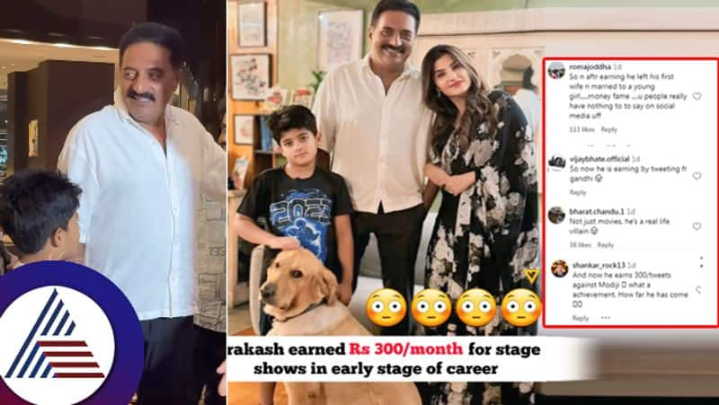 video of Prakash Raj with his wife and son has gone viral netizens are digging something else suc