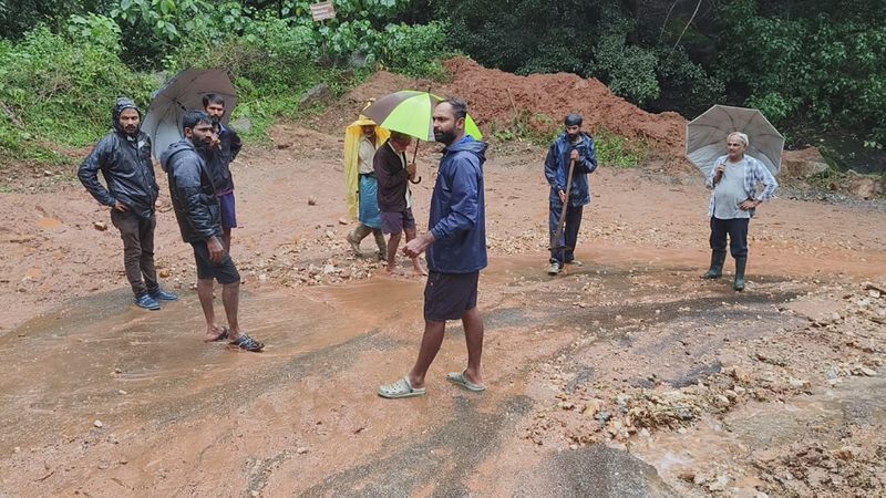 Respite from rain in Chikkamagaluru For the time being there is no fear for the people living in the river gvd