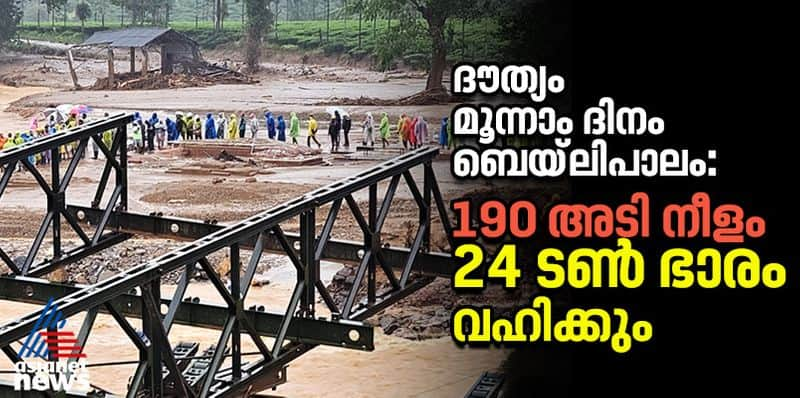 Mundakkai landslide Bailey Bridge built at night 