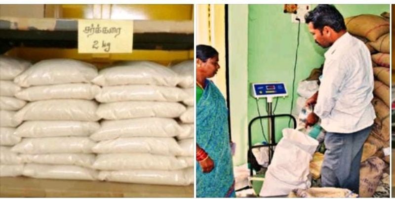 Tamil Nadu government has decided to provide rice and sugar in packets in ration shops KAK