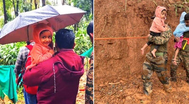 Army rescues children trapped in landslides in Wayanad KAK