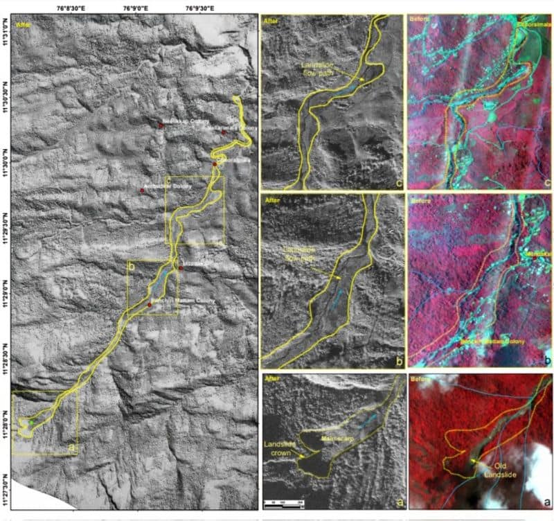 Wayanad landslides: ISRO's satellite image show extent of damage; 'crown' of 1550m, debris travelled 8km along snt