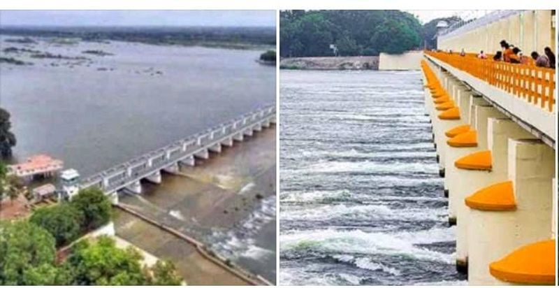 Flooding in Mukkombu due to release of water from Mettur dam