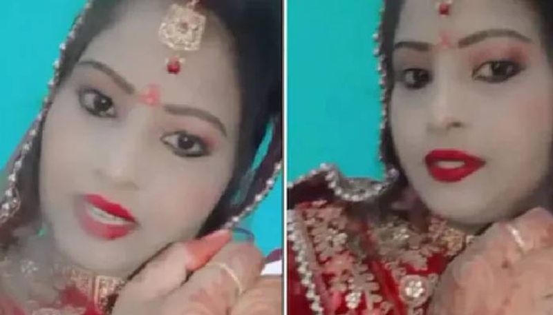 woman dressed as bride smoking in video viral 