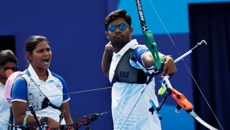 Dhiraj Bommadevara and Ankita Bhakat Pair finished 4th in Bronze medal match of Mixed team event at Paris Olympics 2024 rsk