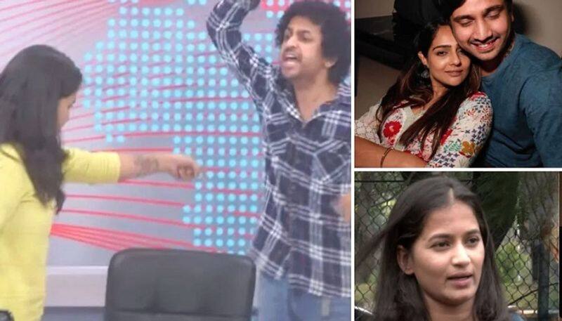 On Live TV Tollywood Actress Lavanya Throws Sandal At ExBoyfriend Actor Raj Tarun Friend san