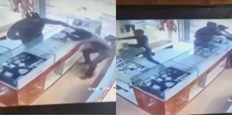 three Men Rob Pune Jewellery Shop At Gunpoint In 20 Seconds Shocking video