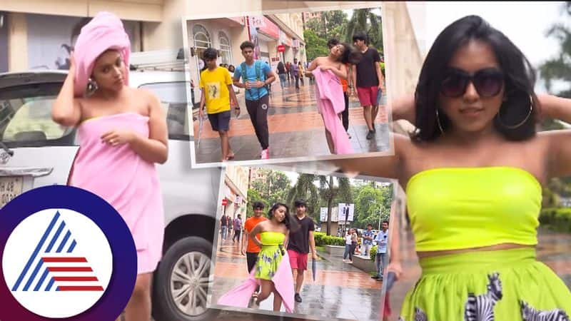 Fashion winner tanumita ghosh walks in bath towel on mumbai streets video spark row ckm