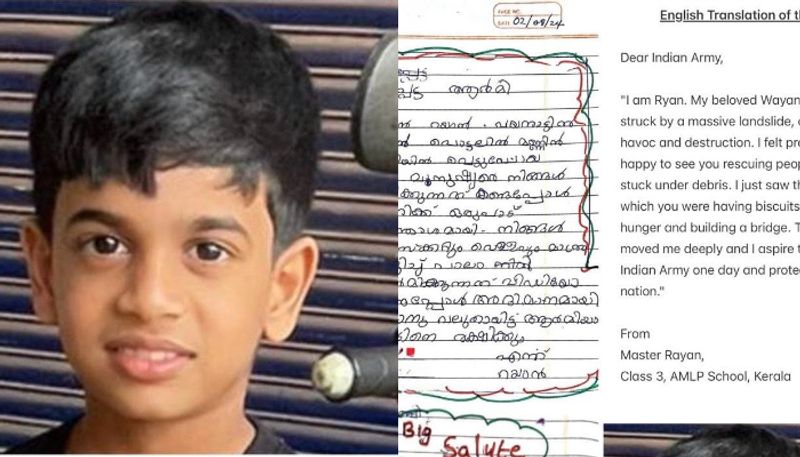 Dear Indian Army...: Class 3 Student's Heartwarming Letter On Wayanad sgb