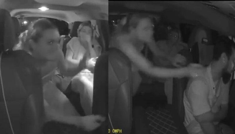 newyork woman attacking an uber driver sprayed pepper spray video viral mrq