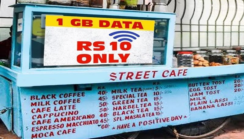 1GB of data in India Cost Less than coffee tea lassi and toast in street cafe san