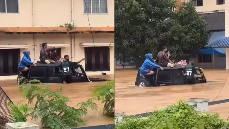 Bolero Kerala Floods Rescue Video: Video of Nearly-sunken Mahindra Bolero rescuing Kerala flood victims viral sgb