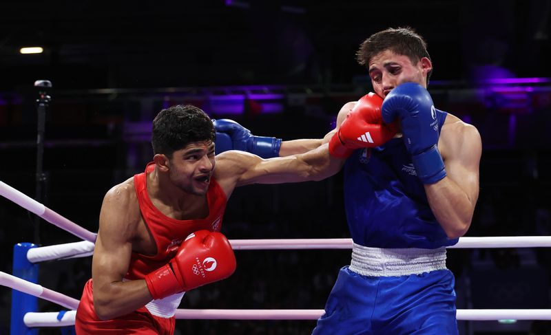 Nishant Dev Loss against Mexican Boxer Marco Alonso Verde Alvarez in Men's 71Kg Quarter Finals Event at Paris 2024 Olympics rsk