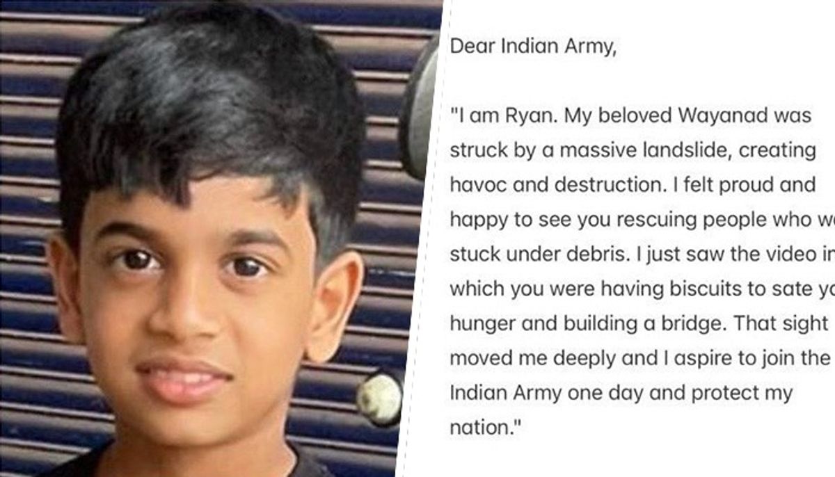 Wayanad landslides: Class 3 boy's 'BIG SALUTE' to Army for rescue efforts deeply moves forces; read letter anr