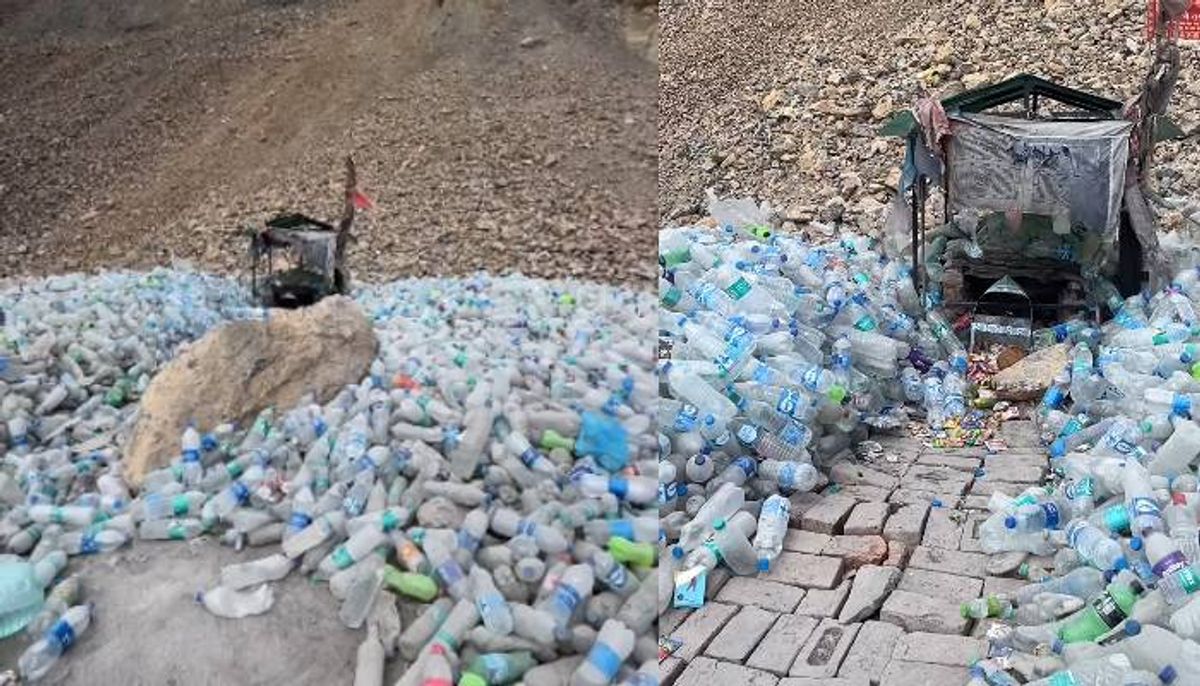 in ladakh travelers offer plastic water bottles here 