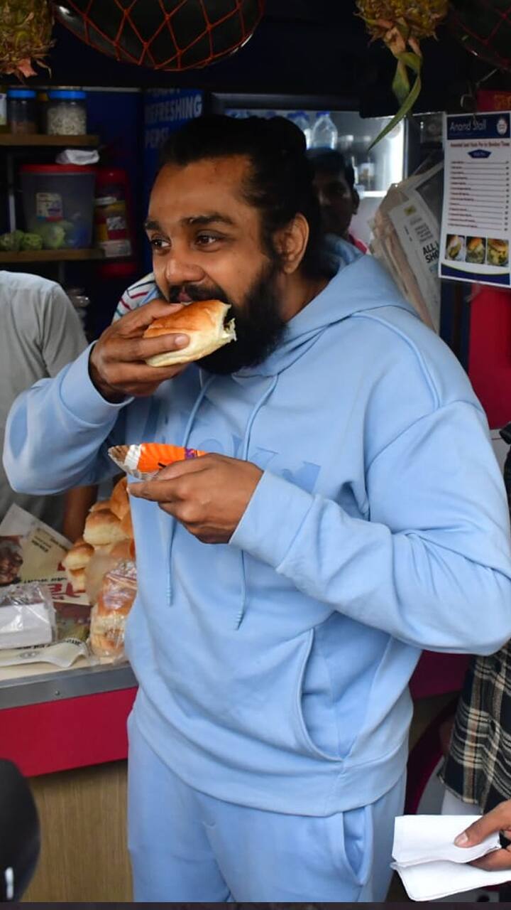 Kannada Superstar Dhruva Sarja Enjoy Mumbai Vada Pav On Street