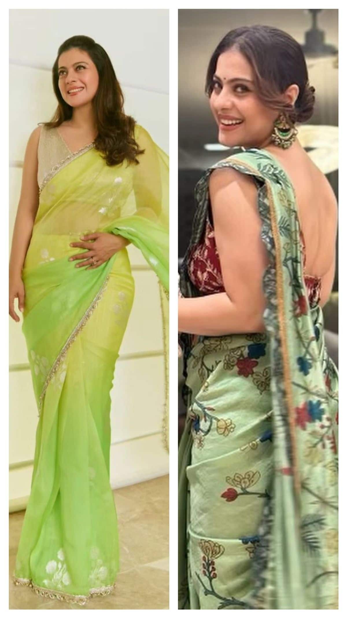 Kajol birthday latest saree idea for hariyali teej 2024