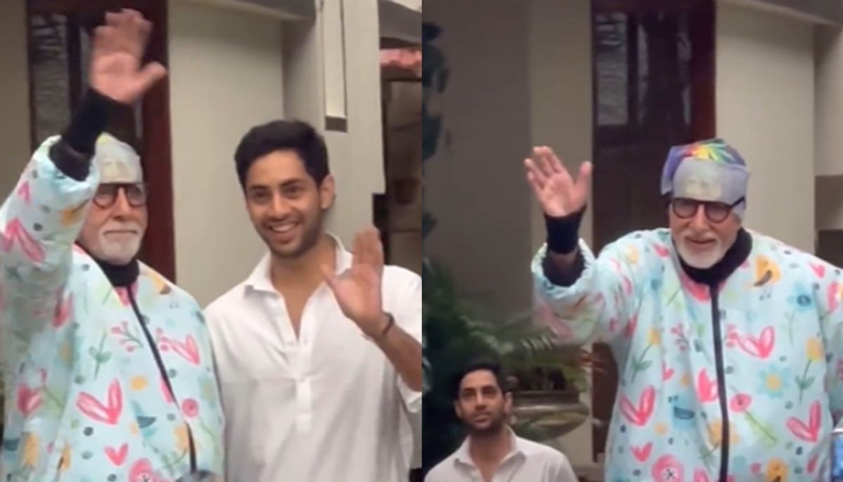 Amitabh Bachchan meets fans on Sunday morning with grandson Agastya Nanda; Video goes VIRAL [WATCH] ATG