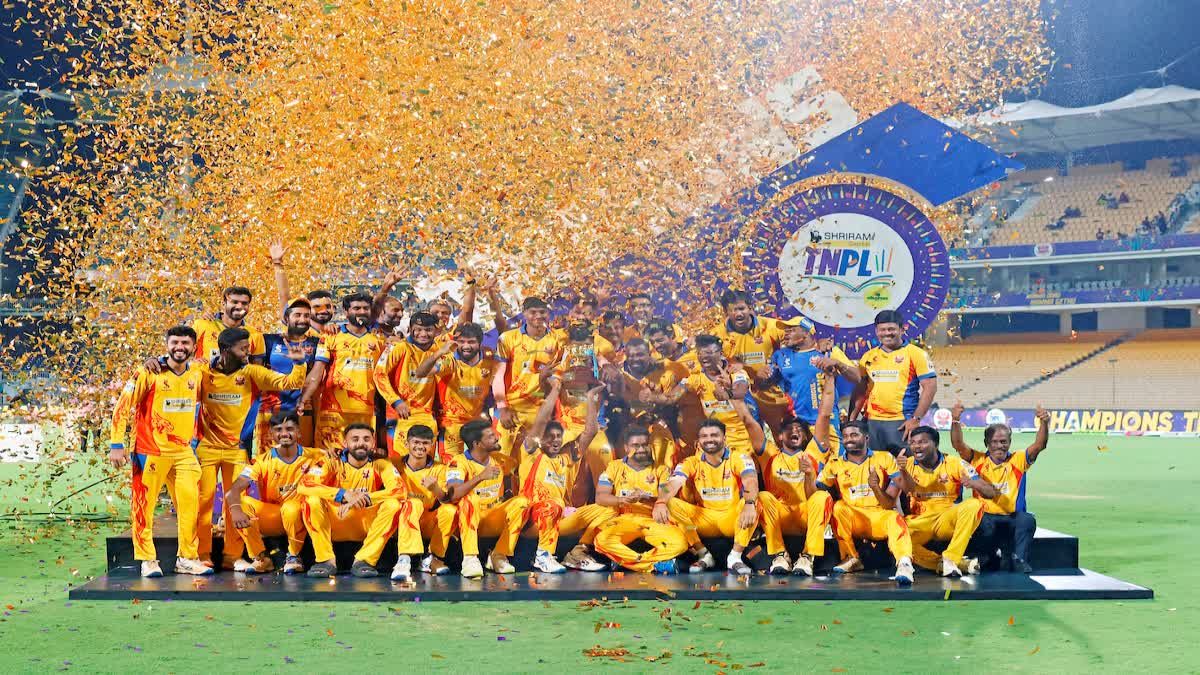 Dindigul Dragons becomes champions for the first time after Beat Lyca Kovai Kings by 6 wickets difference in TNPL 2024 Final at MA Chidambaram rsk