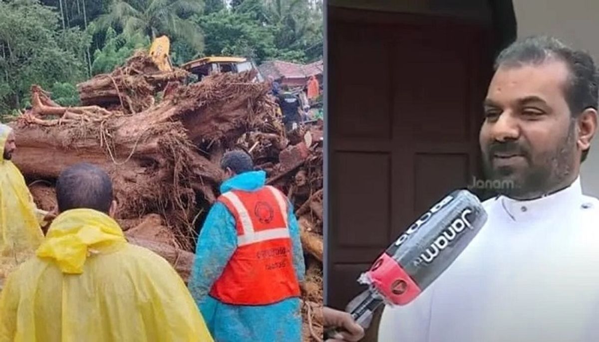 CSI Priest applauds Sevabharati Work During Wayanad Landslide san