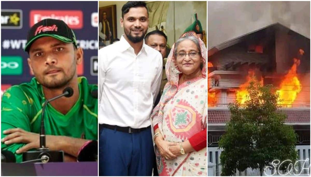 bangladesh-violence The house of former cricket team captain Mashrafe Mortaza was burnt down 