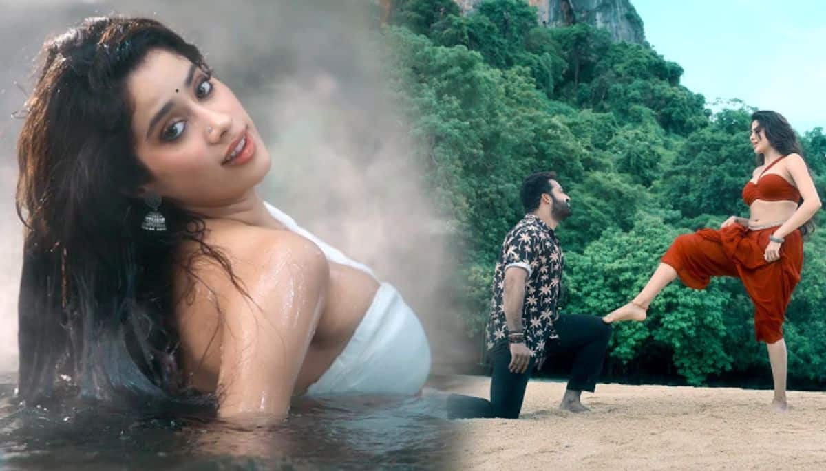 actress janhvi kapoor hot in second single from junior ntr devara ans