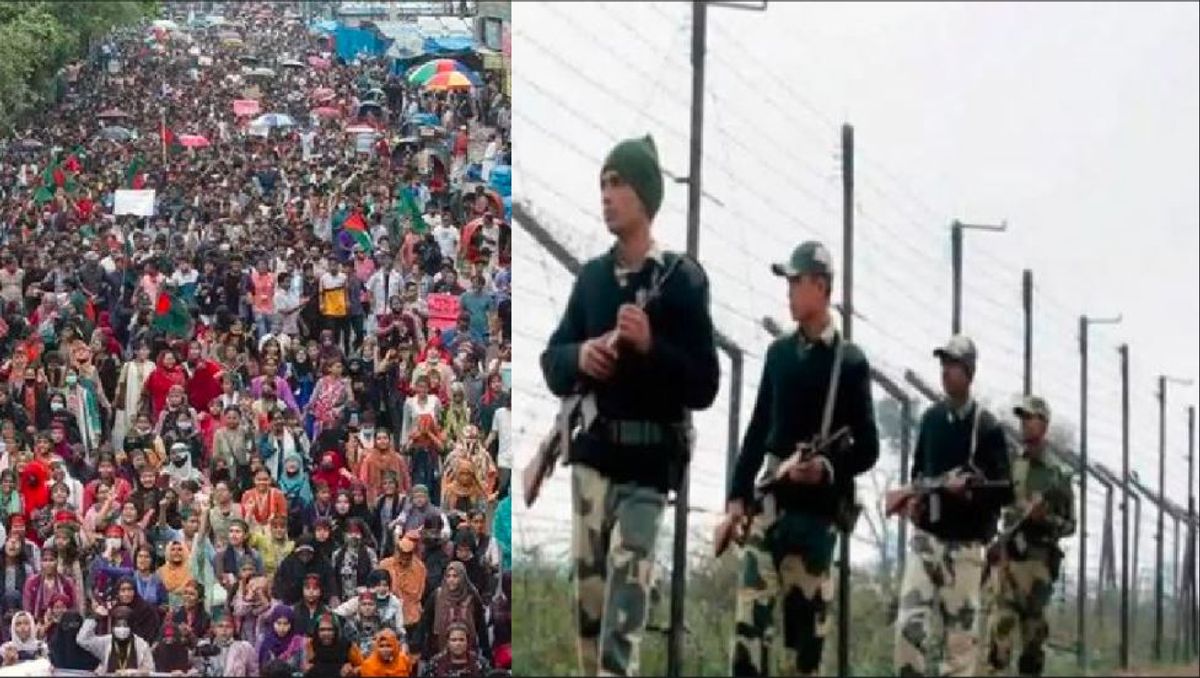 Suspect Pakistan behind Bangladesh riots BSF on high alert on Indo Bangladesh border akb