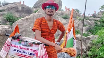 Assam Young man cycles 1100 km in 5 days to raise awareness about air pollution Himangshu Sarma iwh