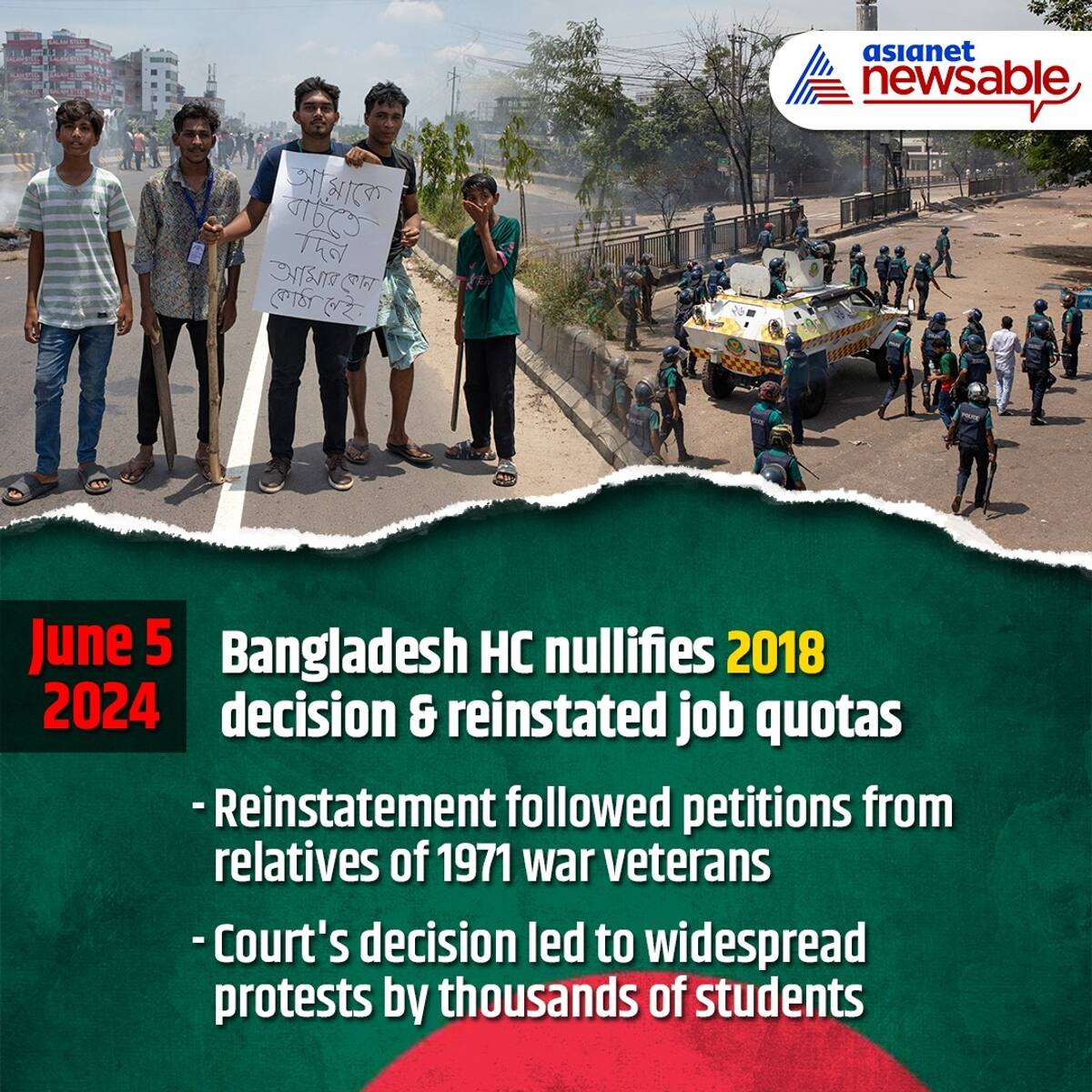 From job quota row to Sheikh Hasina's fall: Detailed timeline of Bangladesh student protests in graphics snt