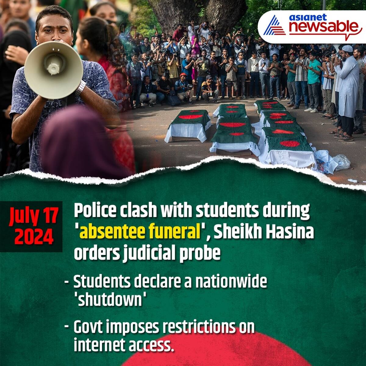 From job quota row to Sheikh Hasina's fall: Detailed timeline of Bangladesh student protests in graphics snt