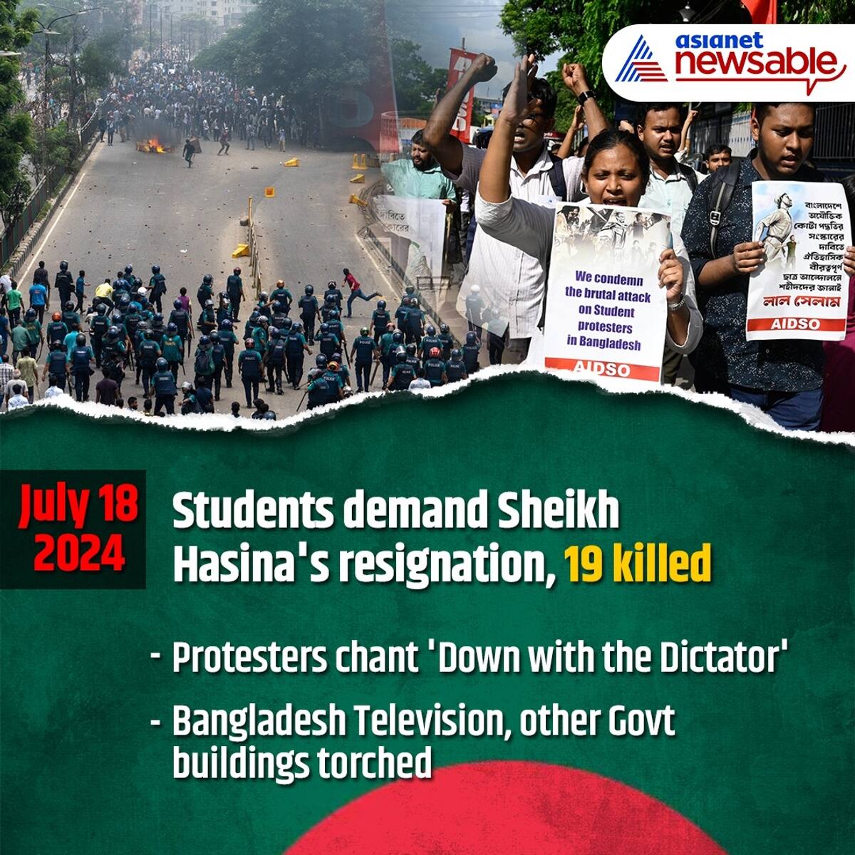 From job quota row to Sheikh Hasina's fall: Detailed timeline of Bangladesh student protests in graphics snt