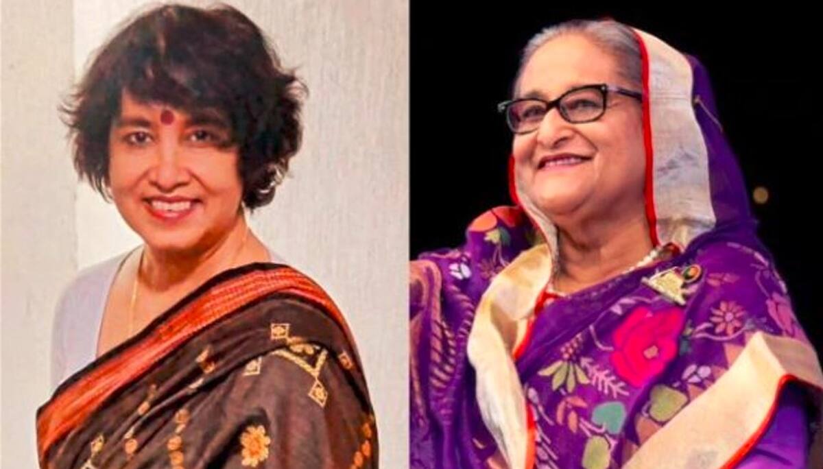 Sheikh Hasina was stung by her own pet parrot what Exiled Bangla Writer Taslima Nasreen Says About Bangladesh riots akb