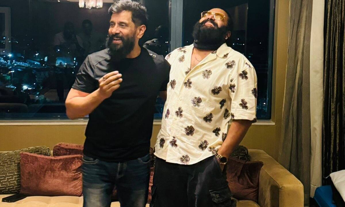 Rishab Shetty meet chiyaan vikram and says its dream come true moment gan