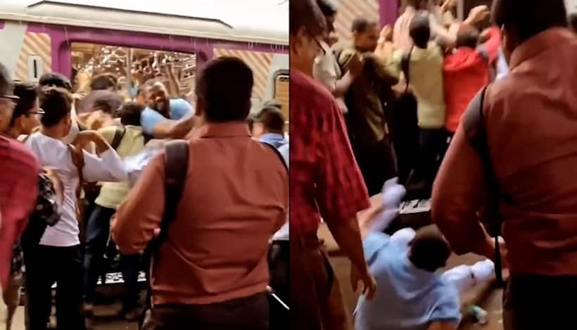 'Frustrated employee': Man's desperate struggle to exit Mumbai local train sparks online reactions (WATCH)
