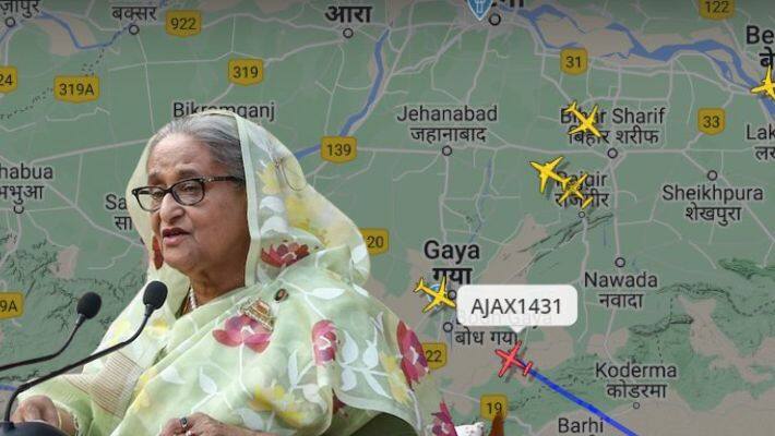 Sheikh Hasina flight tracking 