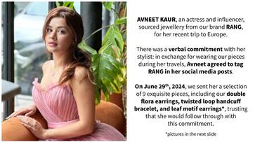 Jewelry brand accuses Avneet Kaur of cheating and non-payment: 'Worst experience to date' RTM