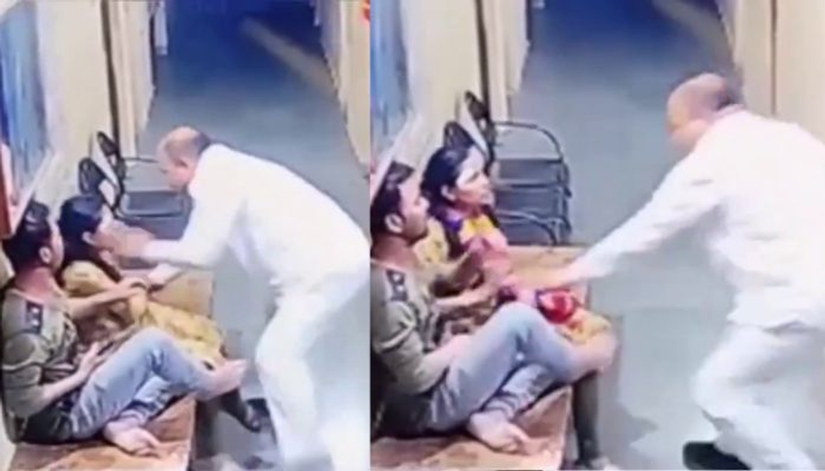 Maharashtra bjp leader Shiva Tayde beat up a woman in police station mrq