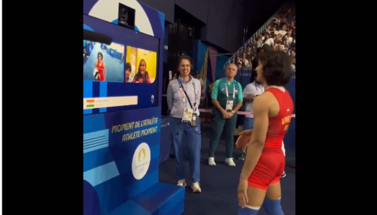 Watch Vinesh Phogat in video call with mother at Paris Olympics after reach final 