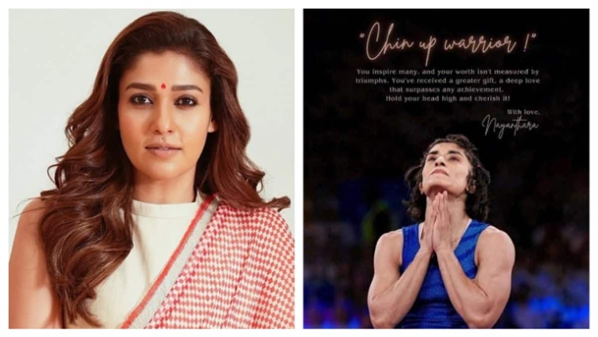 Actress Nayanthara heart melting message to Vinesh Phogat disqualification mma 