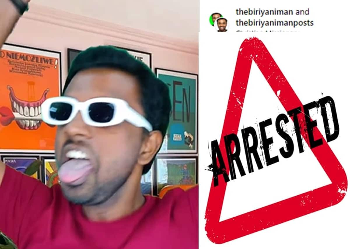 YouTuber BiryaniMan arrested for defaming alternative religion KAK