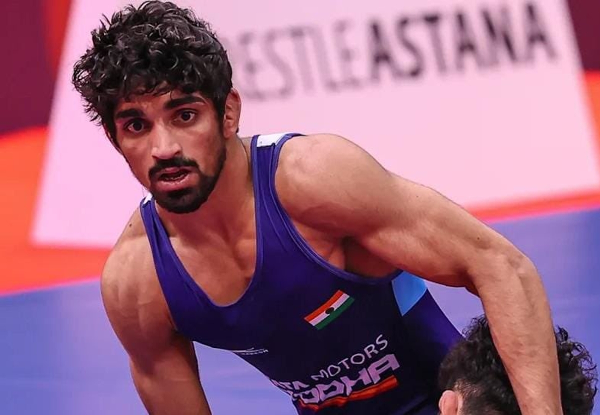 Young Indian wrestler Aman Sehrawat wins bronze medal in wrestling at Paris Olympics 2024, Darian Toi Cruz of Puerto Rico RMA